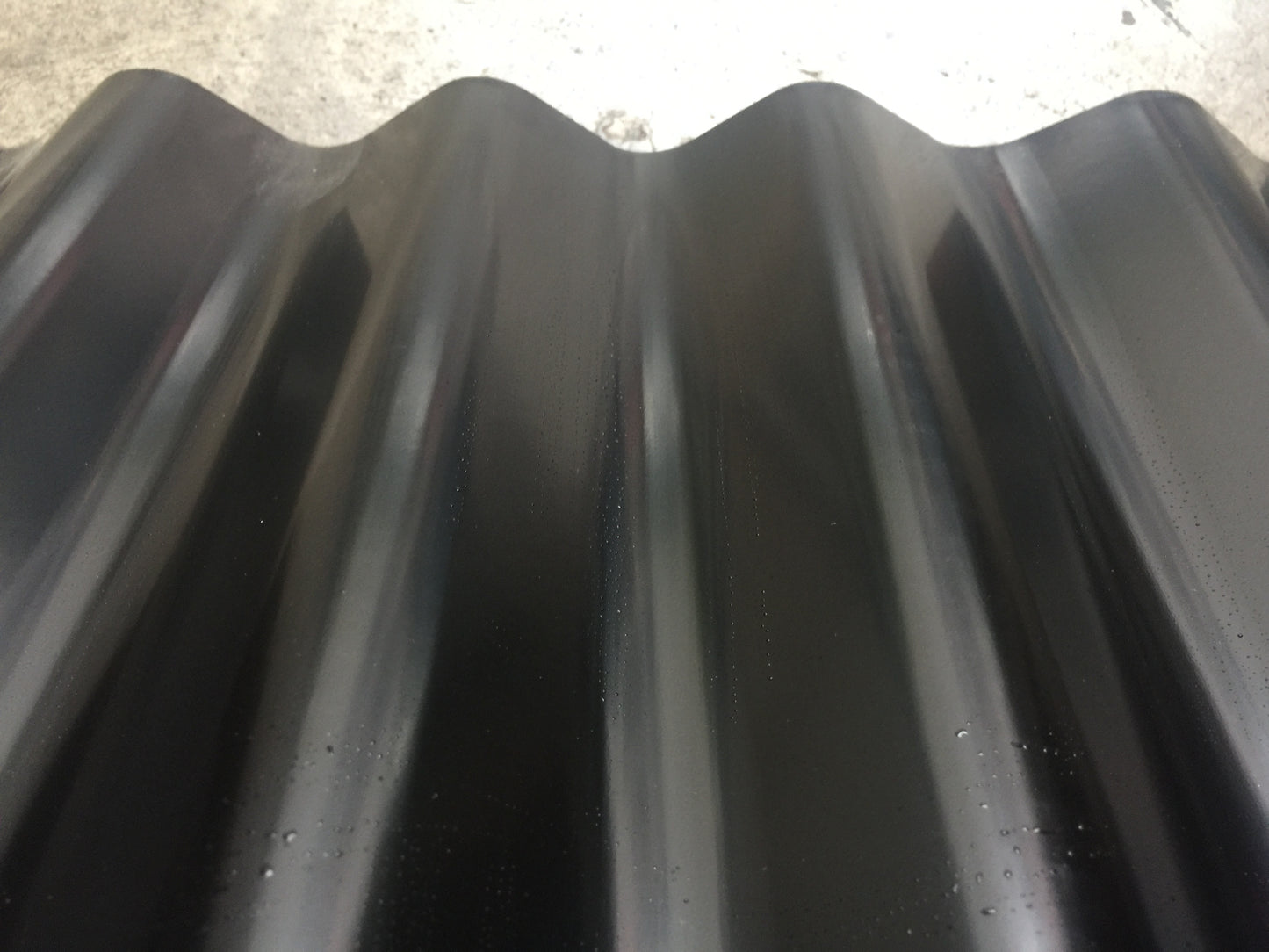 Midnight Black (Ebony) / Black (Ebony) Corrugated Iron Sheet 5.4m long x 850mm wide - For all general roofing/cladding/fencing etc W1